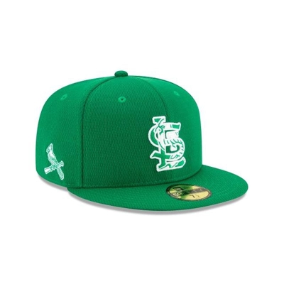 Green St. Louis Cardinals Hat - New Era MLB St Patricks Day 59FIFTY Fitted Caps USA3876094